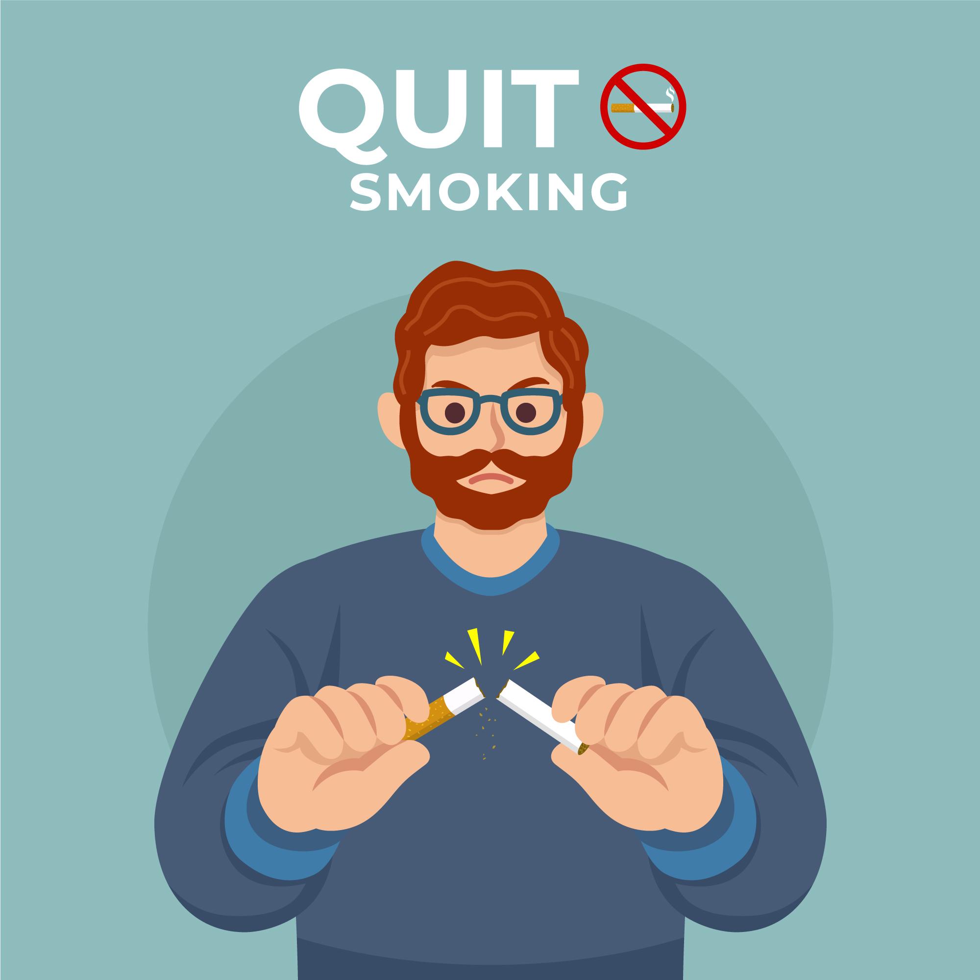 Image of man quitting smoking