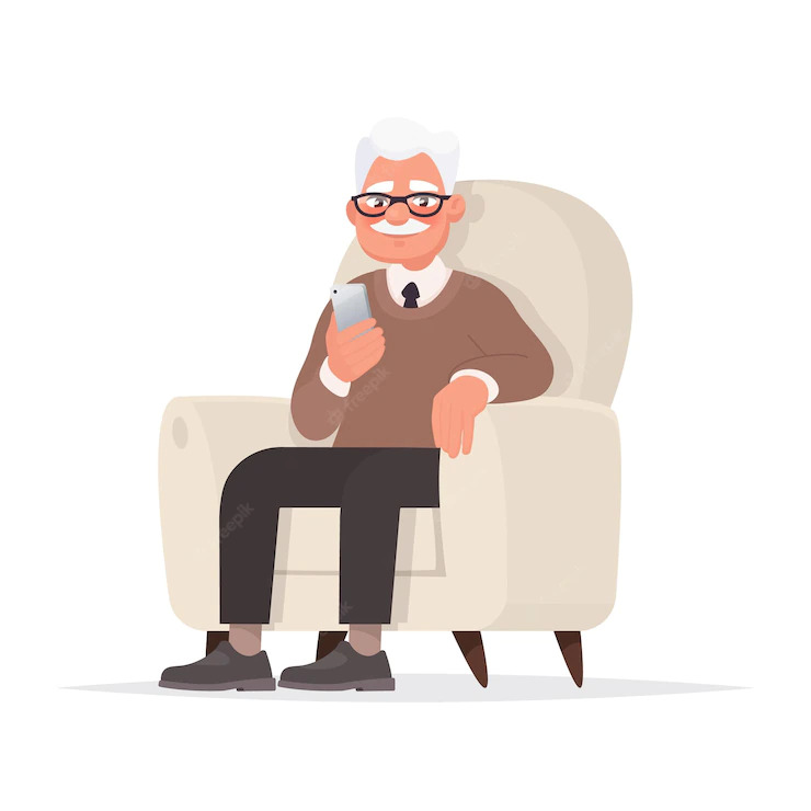 Image of Sitting Old man