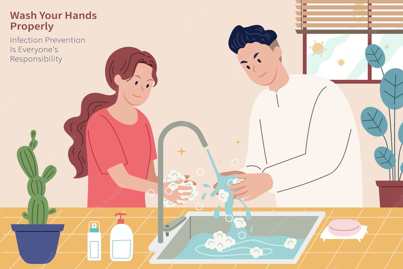 Image of person washing hands